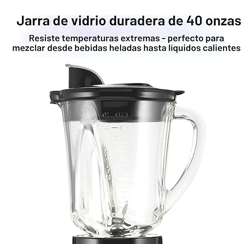 Miniatura 5 de Hamilton Beach Wave trituradora Licuadora sistema con 40 oz Jar, 20 oz Single Servir blend-in Travel Jar & Chopper (58163), Gris y Negro