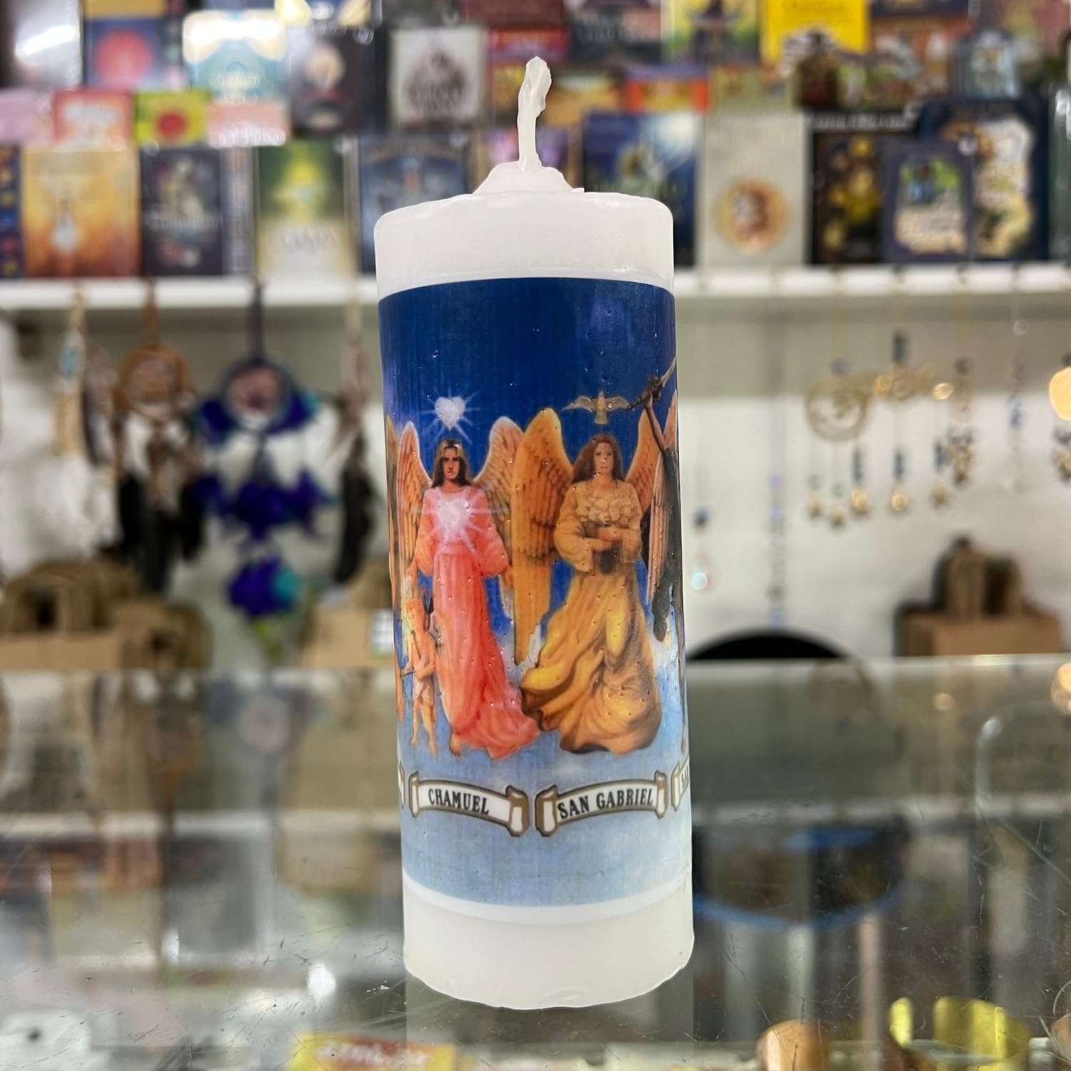 Velón de los Siete Arcángeles para Cualquier Petición | Vela Ritualizada para Pedir tus Deseos a los Arcángeles Miguel, Gabriel, Rafael, Chamuel, Uriel, Jofiel y Zadquiel.
