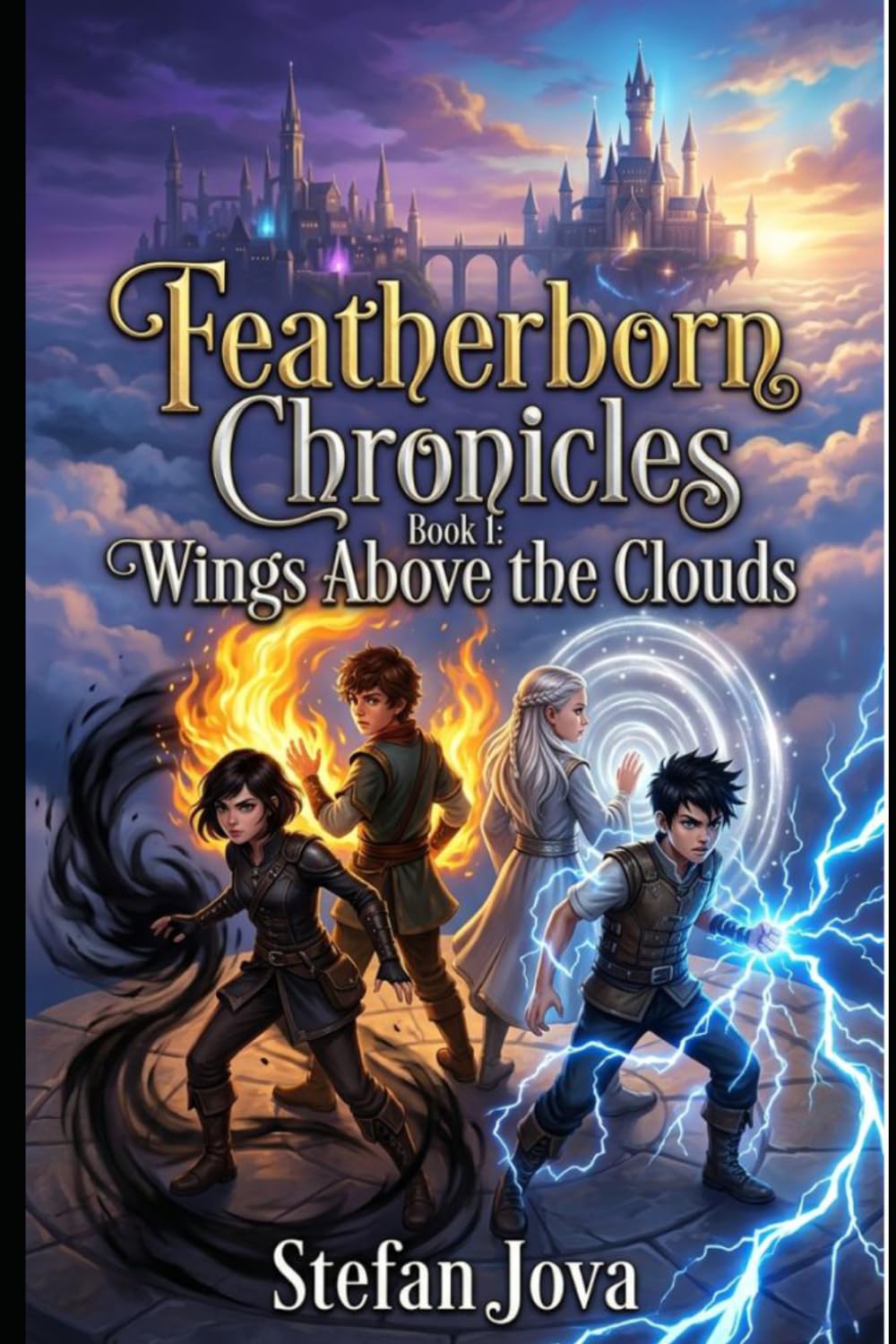 Featherborn Chronicles Book 1: Wings Above the Clouds: A Balkan-Inspired Young Adult Fantasy Adventure of Hidden Powers, Elemental Magic, Flying Cities, and a Secret Academy Above the Clouds
