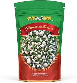 WeGotNuts Green Wasabi Peas 4lb Resealable Bag - Hot Spicy Healthy Kosher Dried Pea Snacks