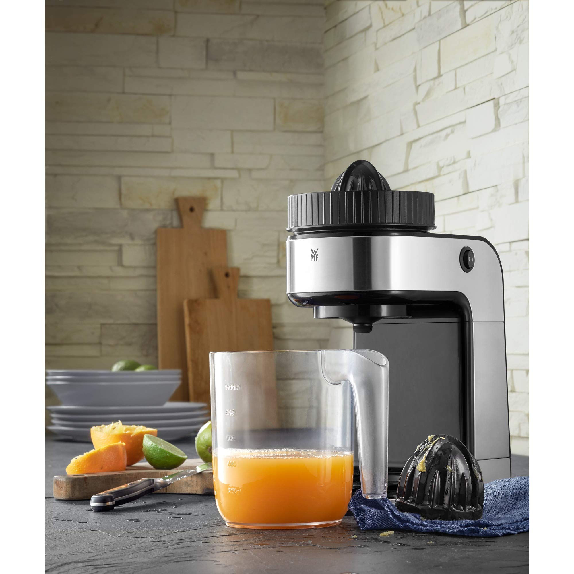 WMF Kult X - Spremiagrumi per affettatrice a spirale, 2 coni con brocca da 1,0 l