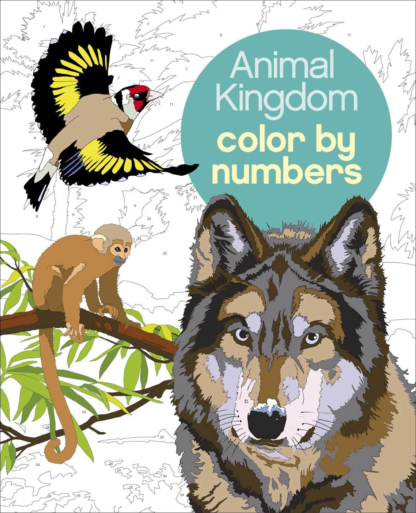 Coloriage Animal Kingdom Color by Numbers avec papier épais anti-bavure