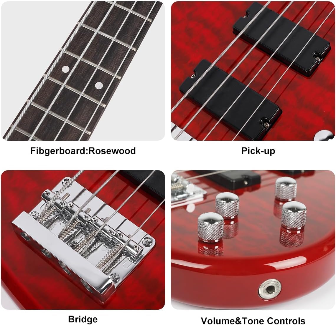 Amazon | Bullfighter エレクトリックベースギターセット 4弦