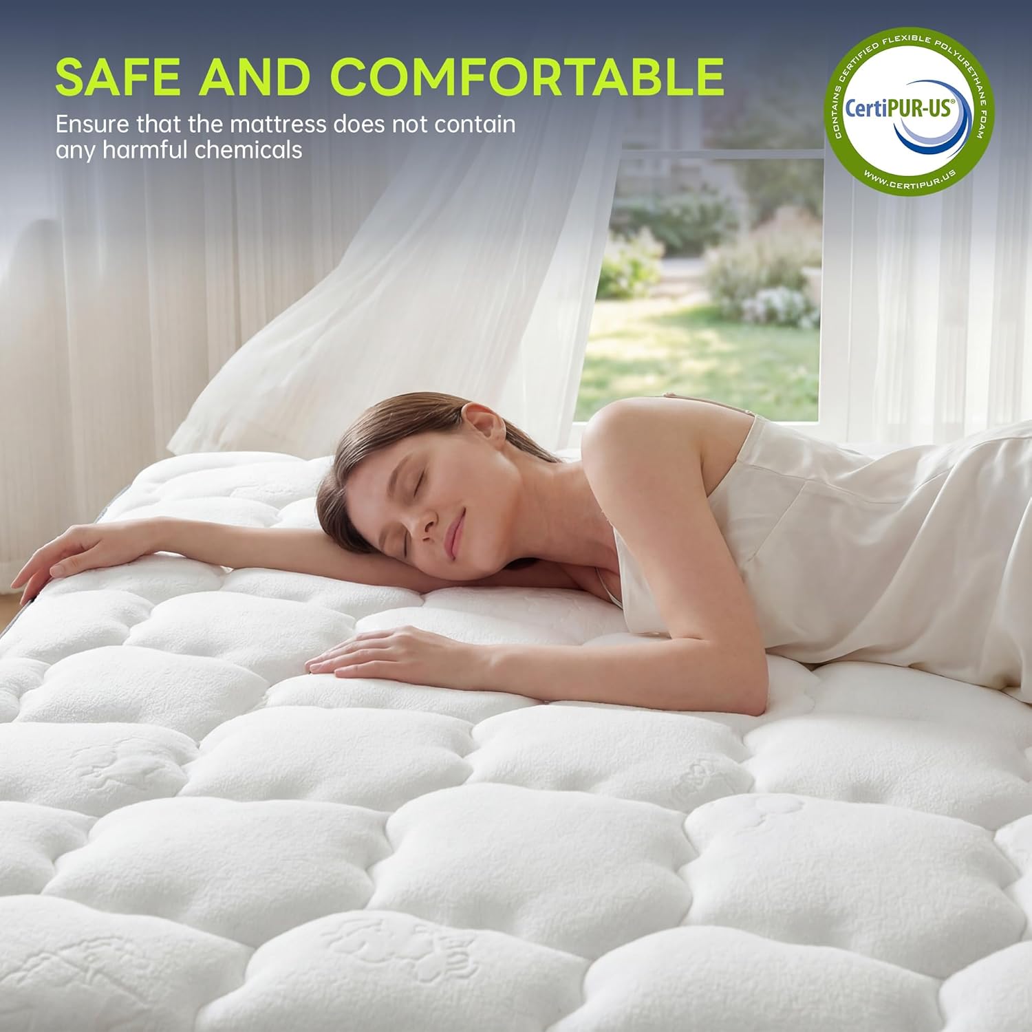 Homkdom King Hybrid Mattress, 12 Inch King Size Mattresses in a Box, Memory Foam & Individual Pocket Innerspring for Pressure Relief & Motion Isolation, Medium Firm, CertiPUR-US Certified