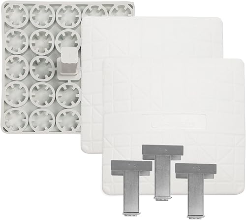 Champion Sports Juego de base de modelo Pro de perfil bajo, juego de base de estilo separable, juego de 3 bases de goma moldeadas