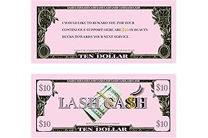 Lash Loyalty Client Reward Card: Dollar Bill Bucks for Lash Business