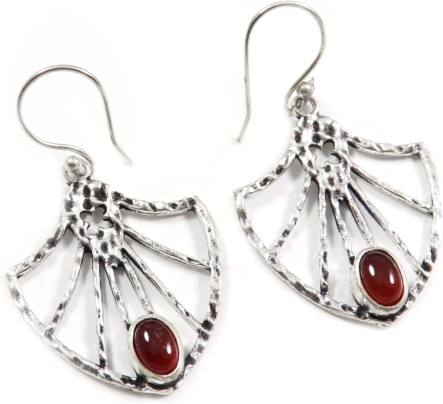 Goyal Exports 925 Sterling Carnelian Peridot Faceted Garnet Amethyst Faceted Gemstone Silver Drop Dangle Earring Jewelry SEG152