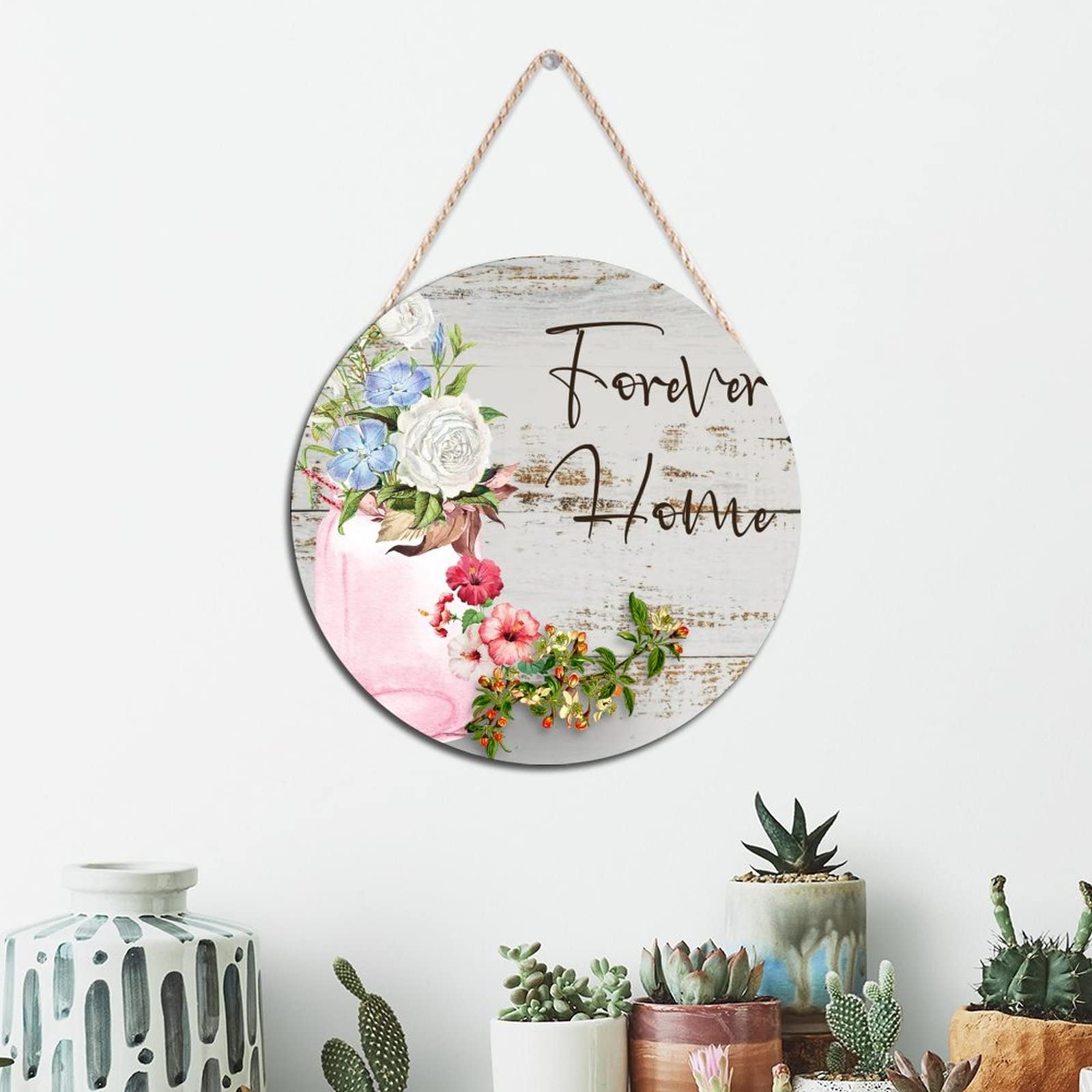 Cartello Di Benvenuto In Legno Divertente – 'Smile You're On Camera' Per Porta Esterna O Portico – Decorazione Rustica