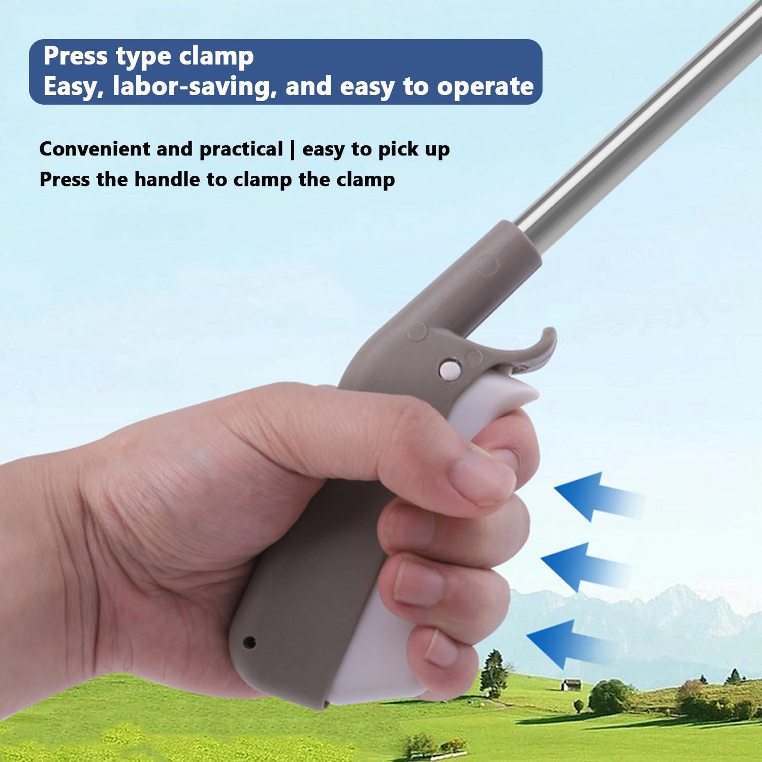 Grabber - Pinza raccogli immondizia, confezione da 2/4/6, extra lungo, 61 cm, leggera, per rifiuti da giardino, 60 cm / 23.6in (4 pezzi)