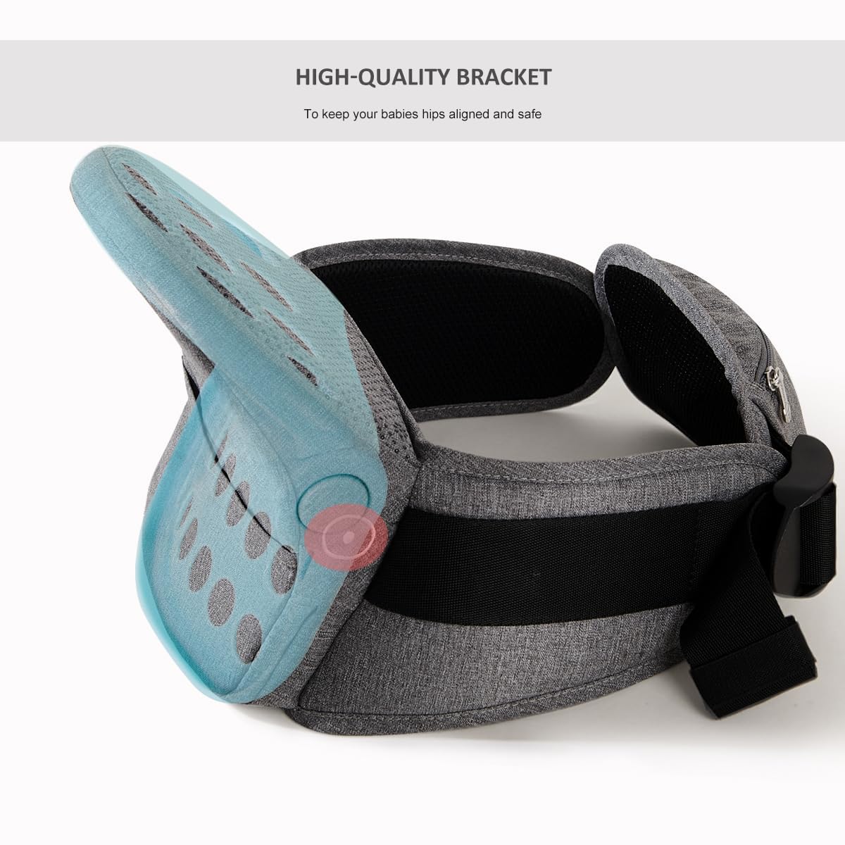 SUNVENO Toddler Carrier Hipseat, Baby Hip Seat Składany Carrier with Long Waistband für Aged 0-36 Months Newborns and Toddlers, Grey