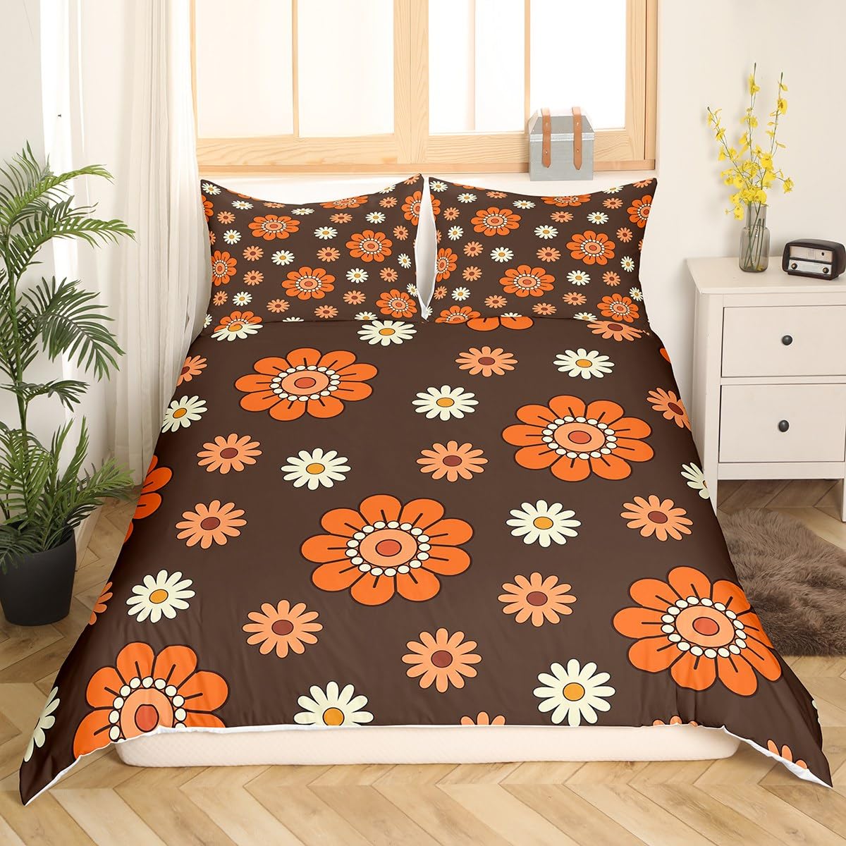 靴 DUVET vintage Amazon.com: 60S?70S?Groovy Bedding Set Kids Retro?Hippie?Flower