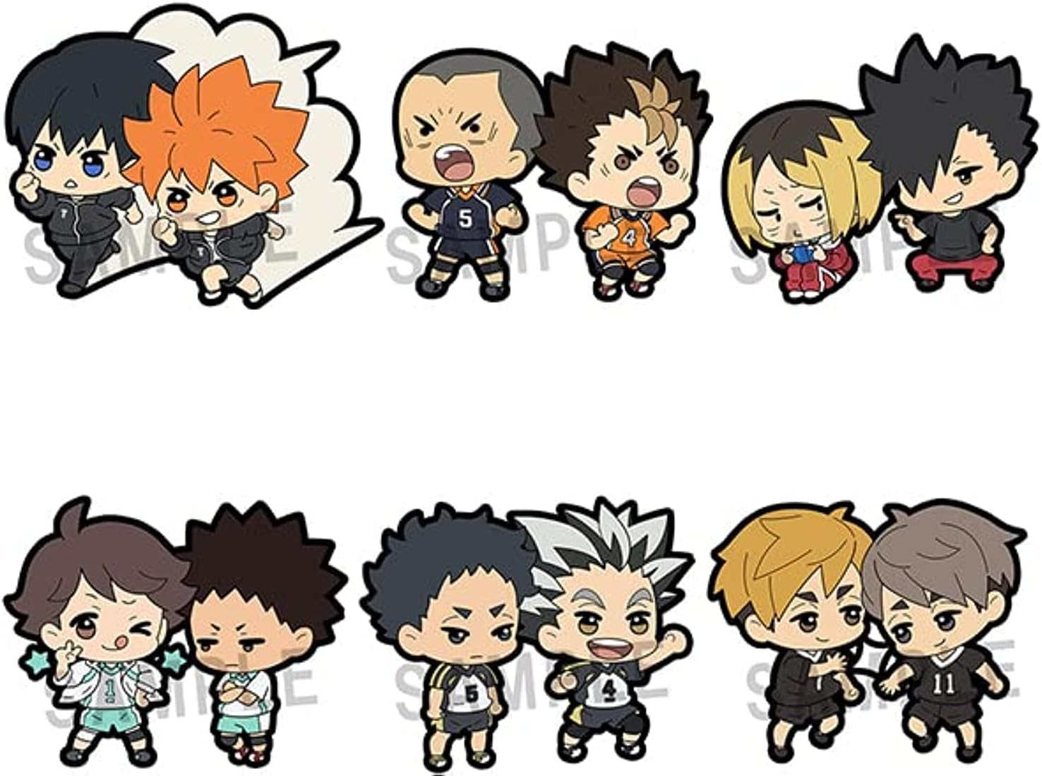 Megahouse - Haikyu!!, Rubber Mascot Buddy-Colle (Complete Set)