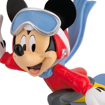 Hallmark Snowboarding Mickey Mouse Ornament, Disney Tree Decoration, Disney Hanging Ornament, Christmas Hanging Ornament, Gifts for Christmas, Silver Or Gold