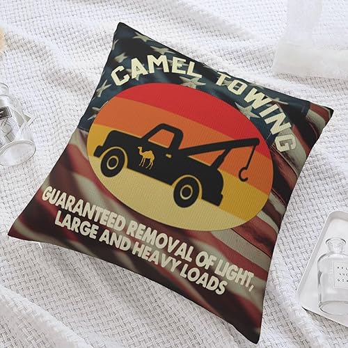Miniatura 7 de Camel Towing When It's Wedged in Tight We'll Pull It Out 18x18in Throw Pillow Covers Home Decor for Bed Sofa