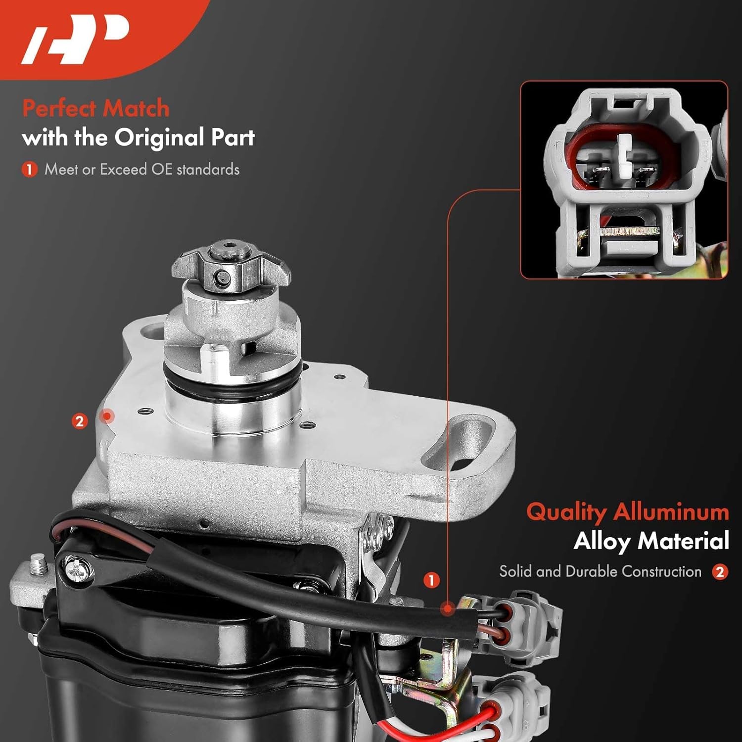A-Premium Ignition Distributor with Cap and Rotor Compatible with Toyota Tercel 1993-1994, 1.5L
