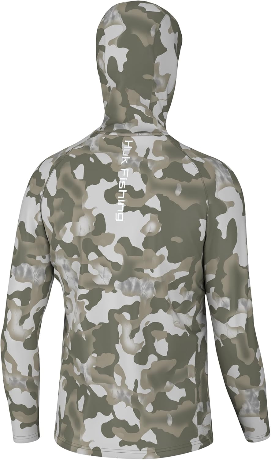 HUK Men's Kc Scott Patterned Pursuit Hoodie, Hooded Fishing Shirt