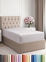 Vista 384 de King Fitted Bed Sheet - Bottom Single Fitted Sheet Only - Ultra-Soft Hotel Luxury Bedding w/ 8-16 Inch Deep Pockets - Breathable, Cooling & Wrinkle