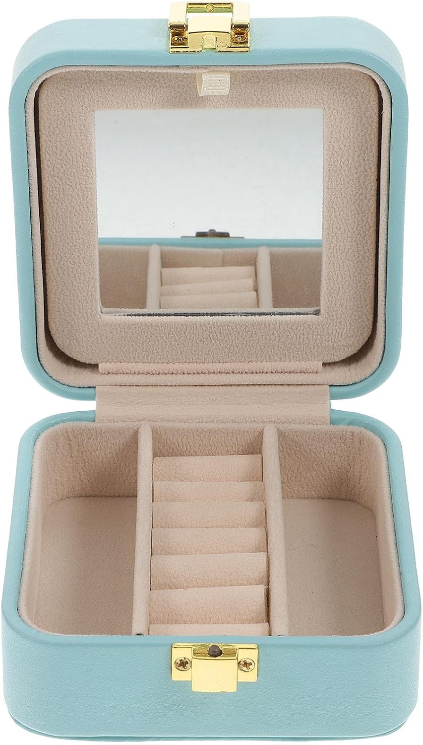 Leather Portable for Buckle Jewelry Mini with Closure Box Travel