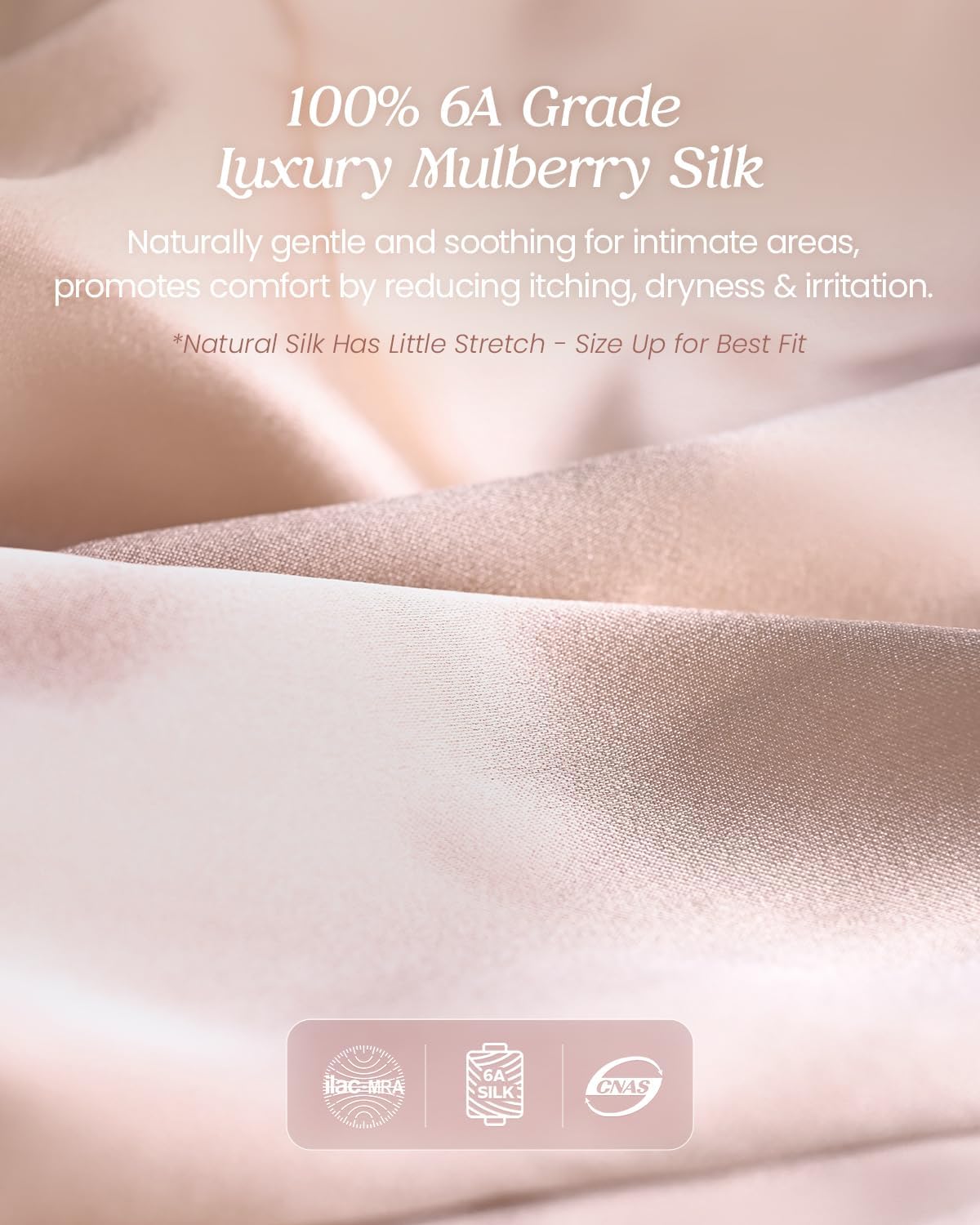 100% Mulberry Silk Thongs for Women, V-Front & Adjustable Ties, Sexy Silk Satin G-String Panties, Cheeky T-back - Image 2