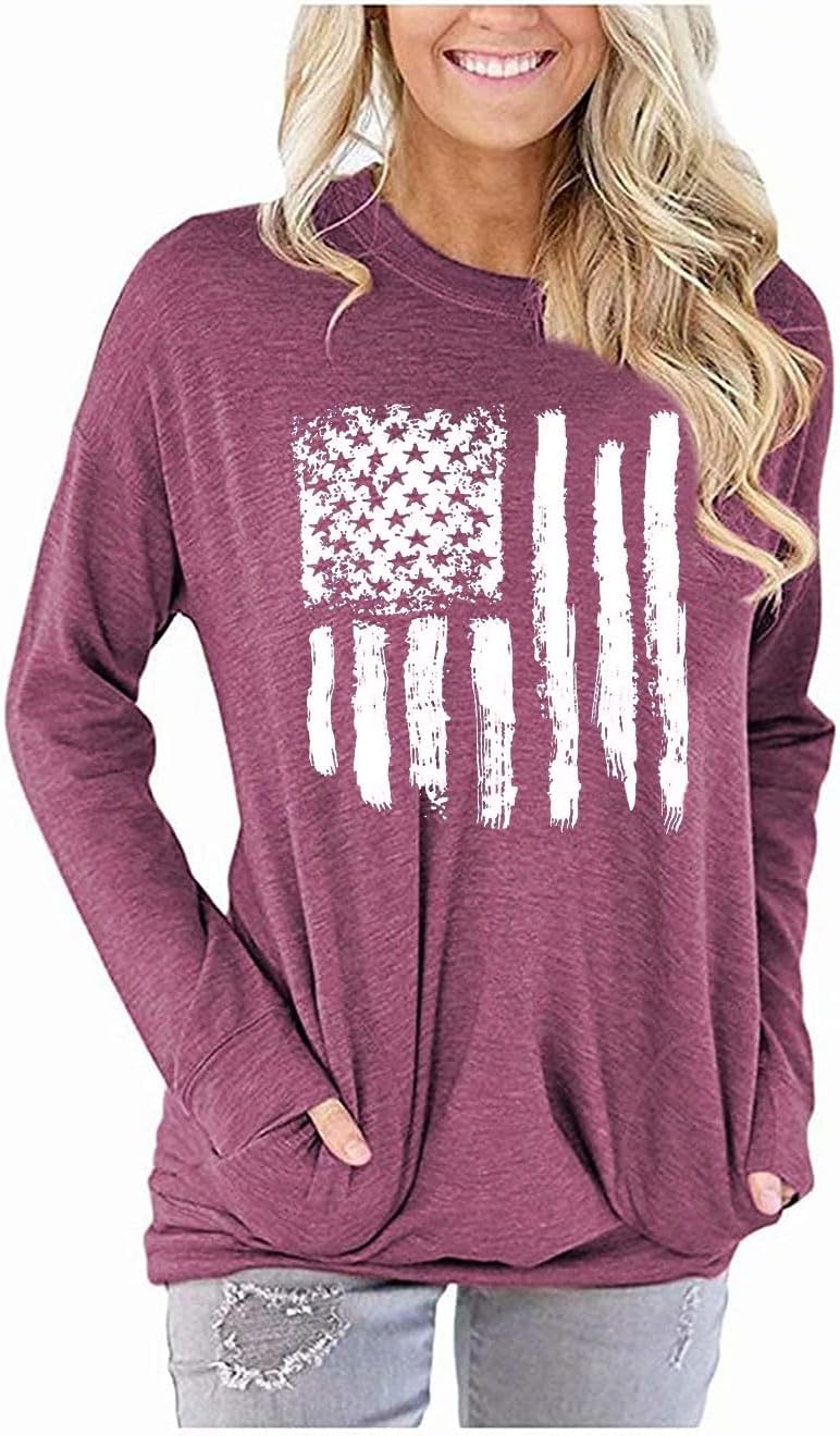 Akihoo Womens Casual Long Sleeve Tunic Tops Crew Neck Shirt Blouses