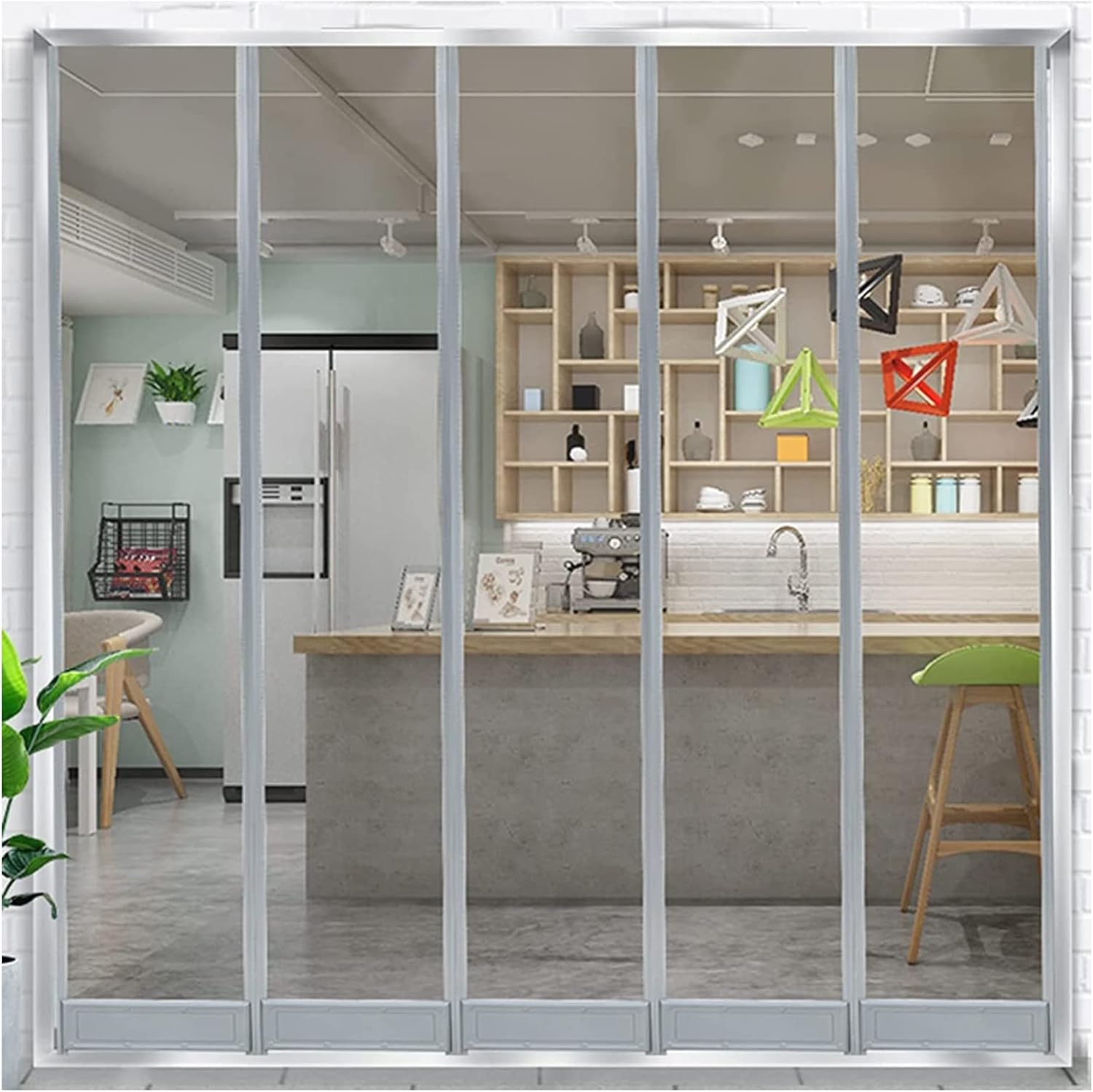 Magnetic Self-Sealing Door Strip - Windproof PVC Partition Curtain for Outdoor, Garage, Home & Office - Energy Efficient, Insect Proof, Easy Install