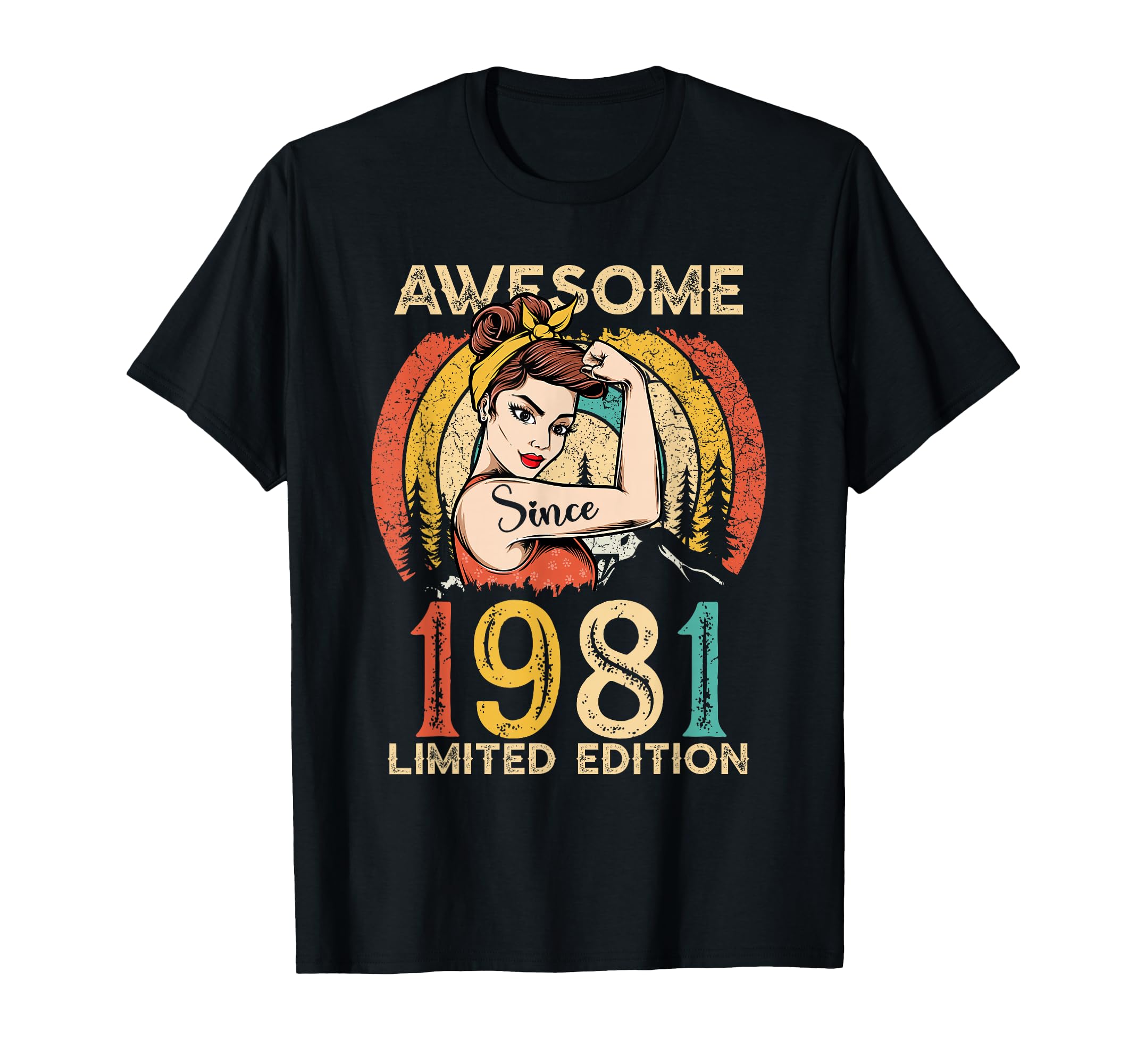 41th Birthday Shirts for Women, Vintage 1981 Limited Edition T-Shirt