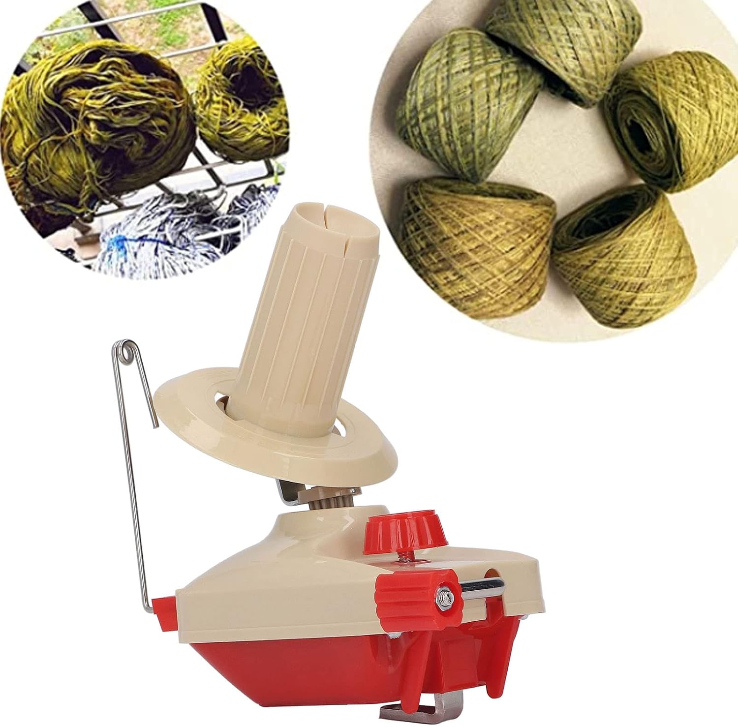 Yarn balls Winder , Convenient balls Winder for Yarn , Yarn Swift and balls Winder Combo with Easy Installation for Yarn Storage , Small Buckle Plastic Needle Yarn balls Winder Set