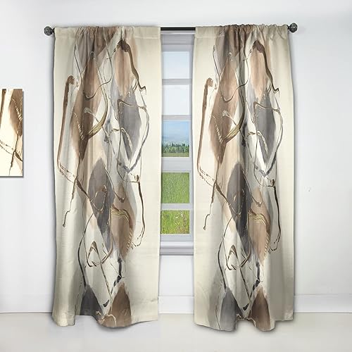 Cortinas 'Gold Glam Squares III' - Cortinas para dormitorio, cortinas para sala de estar, cortinas y cortinas con aislamiento térmico, panel