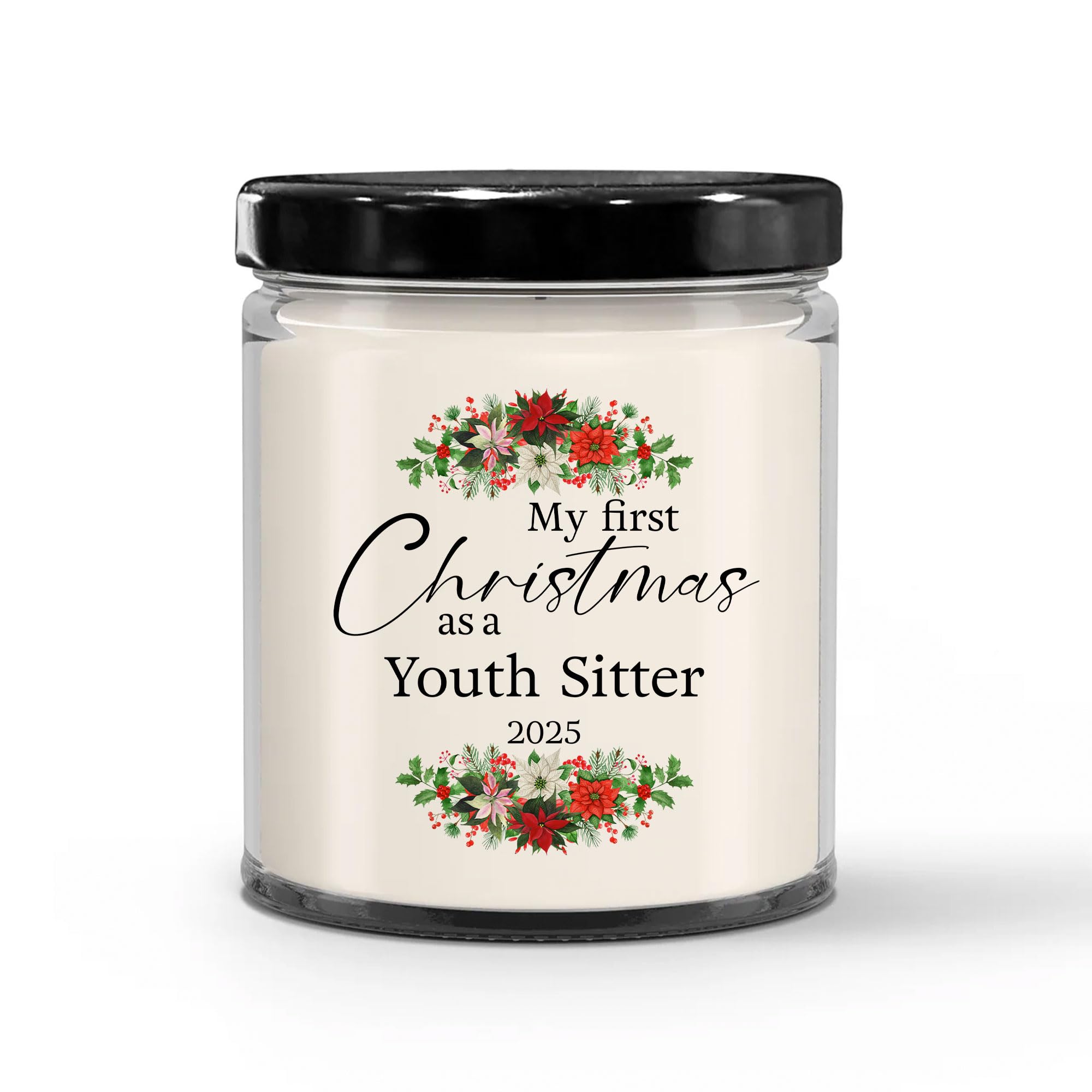 Youth Sitter First Christmas 2025 Commemorative Candle - 9oz Vanilla Soy Wax