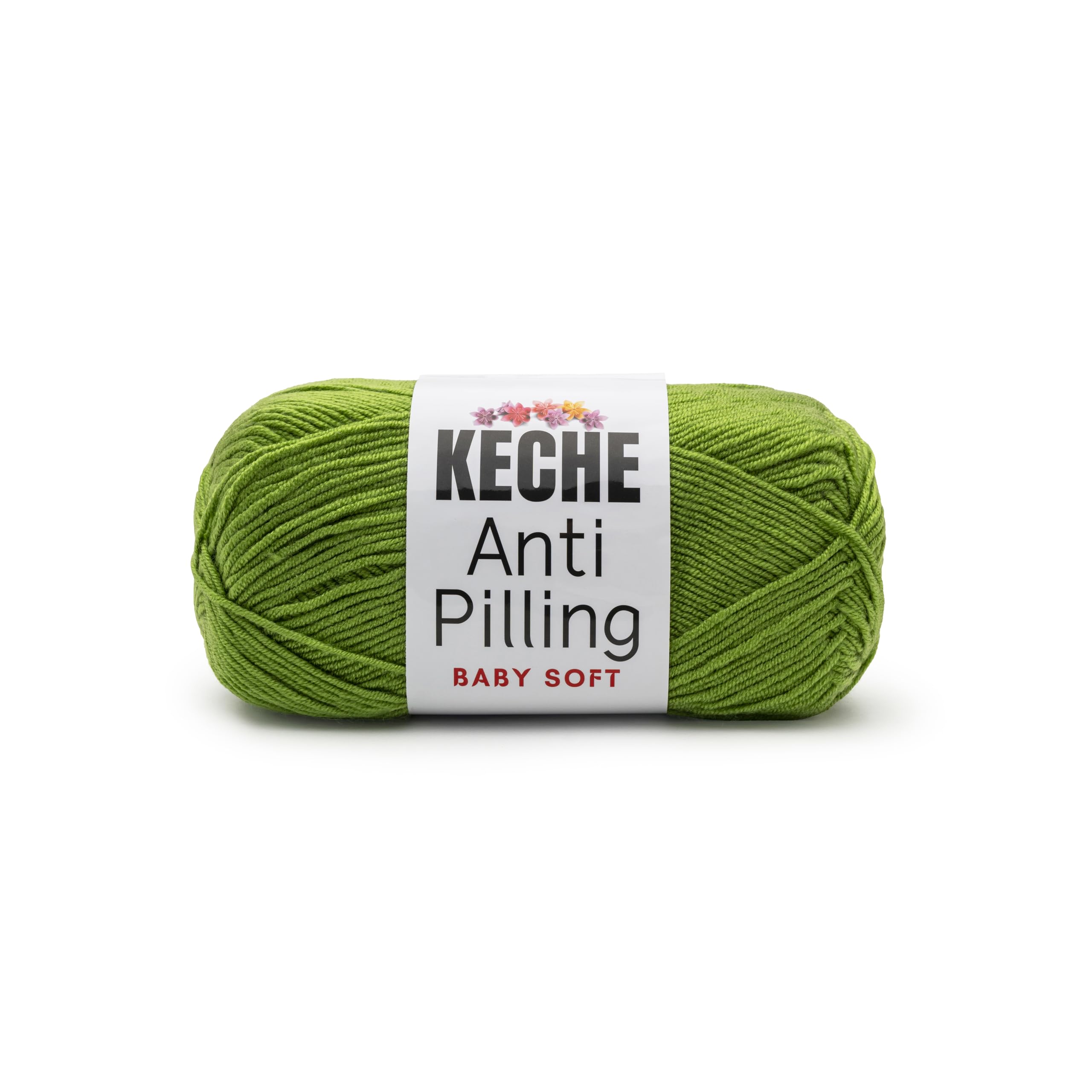 Soft DailyKnit DK Yarn, 100% Anti-Pilling Acrylic for Knitting Crocheting, Light Weight #3 (3.52 oz / 274 Yds) 1 Skein - Green - 1