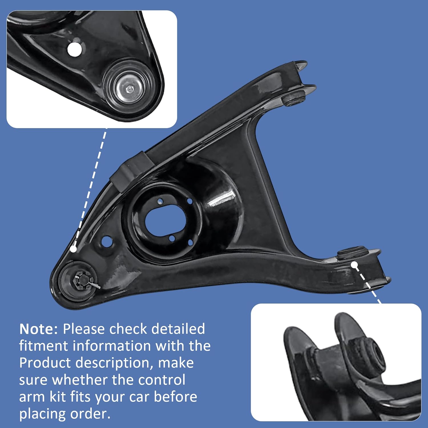 ‎Psrorkeu - Suspension Kit Set of 4 RH LH Front Upper Lower Control Arm w/Ball Joints for Chevrolet Buick GMC Oldsmobile Pontiac 1964-1972