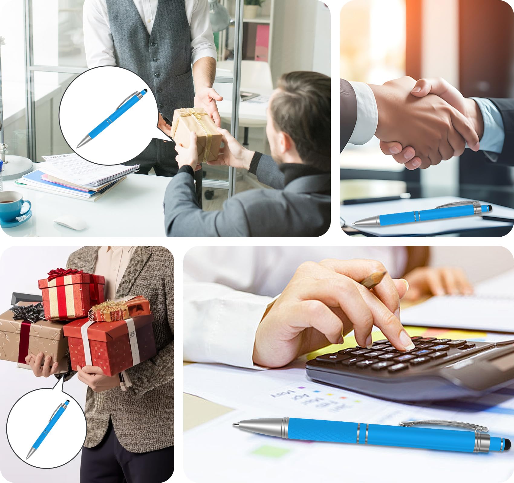 Homewit 10–1000 STK Kugelschreiber Personalisiert mit Gravur,Touchpen,200 | Werbekugelschreiber für Firmenwerbung, Messen, Büros, Schulen, Abschlussfeiern, als Kunden-, Mitarbeiter- & Businessgeschenk