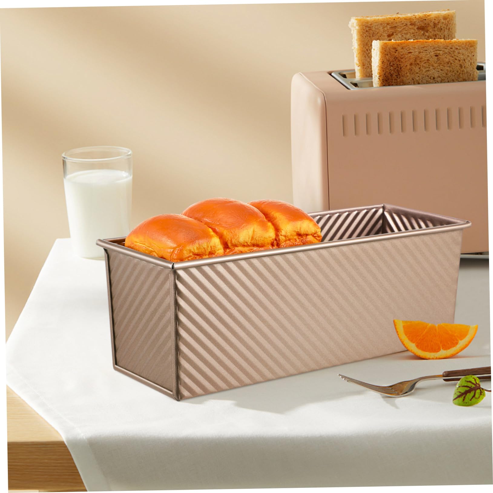 Antihaft Kastenform Brotform Metall Mit Deckel 750g Längliche Toastform Kohlenstoffstahl Backform Mit Belüftungslöchern Für Gleichmäßiges Backen