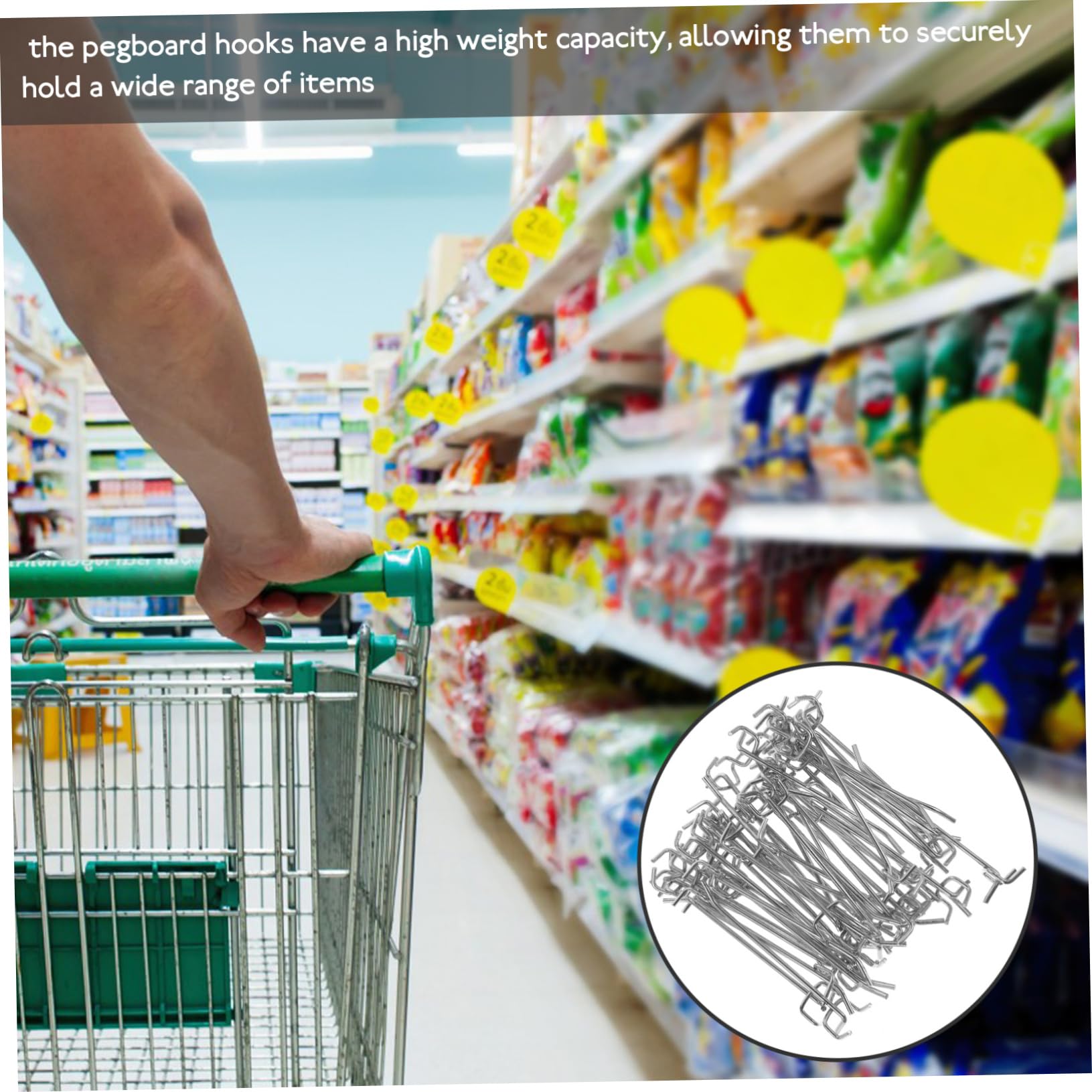 MAGICLULU Ganci per Forati in Metallo 50 Pezzi Ganci per Utensili e Esposizione in Capacità Carico Design Versatile e