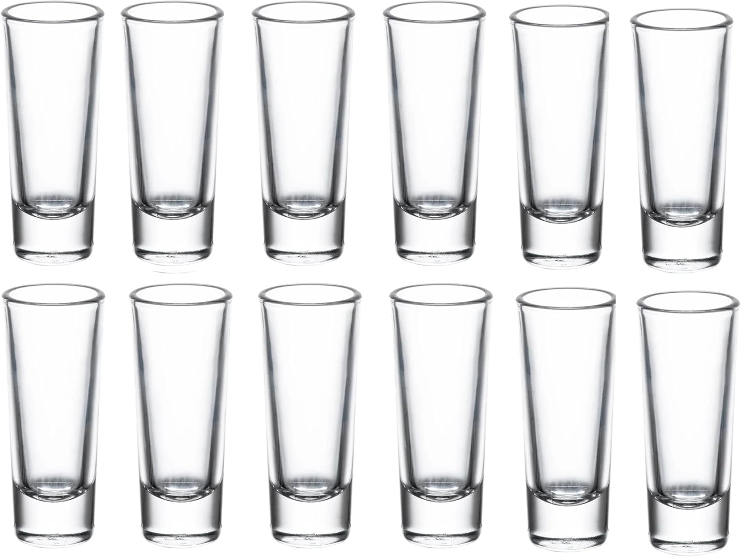 LEMONSODA Clear Shot Glass Set- (2oz) Crystal Shot Glasses - Sake, Tequila, Whiskey, Vodka, Gin - Great for Tastings, Gifts, Parties, Unique Pieces (Tall, Set of 12) - Image 3