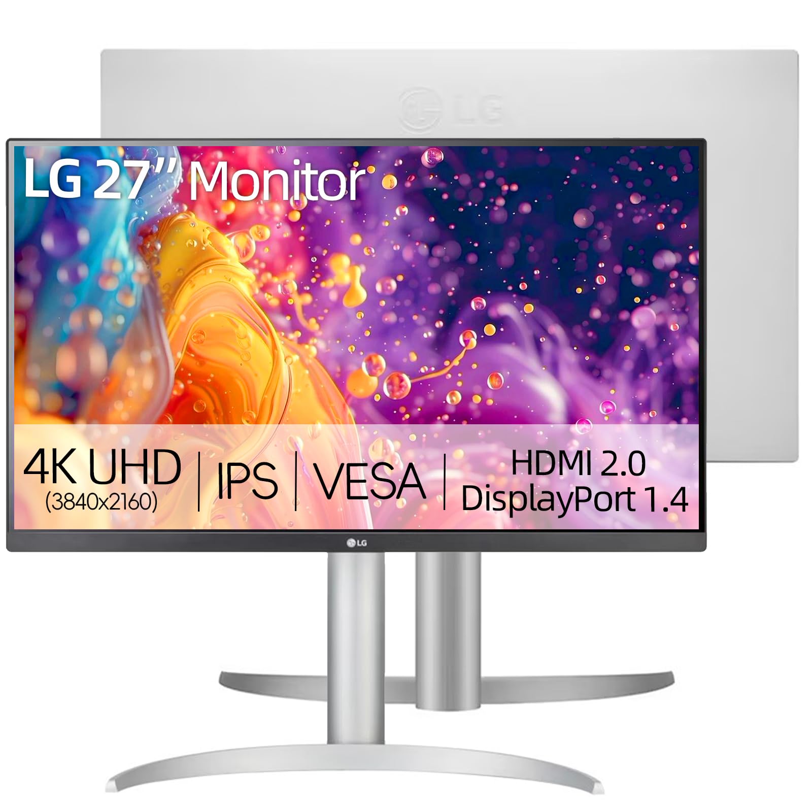 Amazon.com: LG 27“ 4K UHD Monitor, IPS Display, VESA DisplayHDR