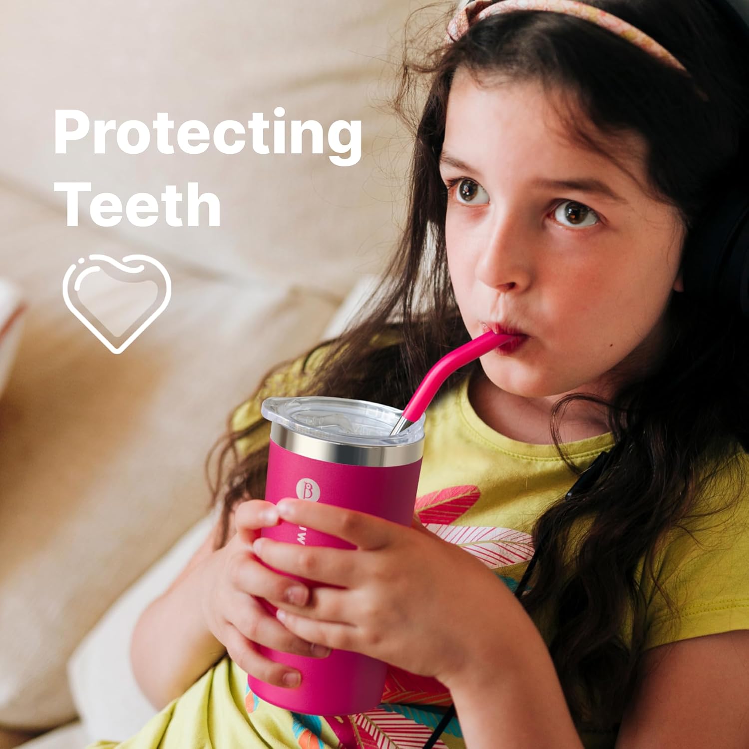 Skinny Tumbler with Straw-12 oz Insulated Travel Coffee Tumbler Stainless Steel Double Wall Coffee Mug, Sweat-Free (Apple Green) - Image 4