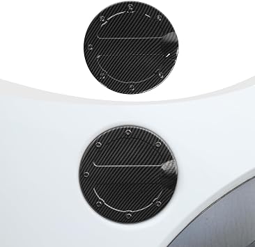RAZPOY Carbon Fiber Fuel Filler Door Gas Tank Cap Cover Compatible with Ford F150 Raptor Accessories 2009-2014