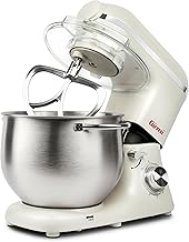 Girmi IM50 Impastatrice Planetaria, 2200W Max, 8 Litri, 6 Velocità, Pulse, Contenitore inox con maniglia, Dispositivo di sicurezza, Accessori inclusi, Panna