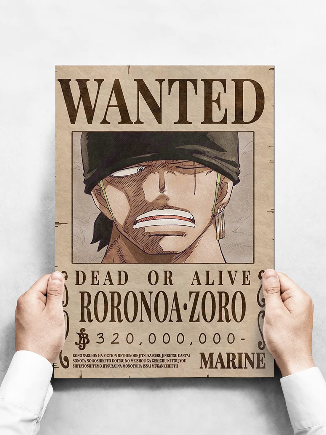 ComicSense.xyz One Piece Anime Roronoa Zoro Wanted Bounty Poster