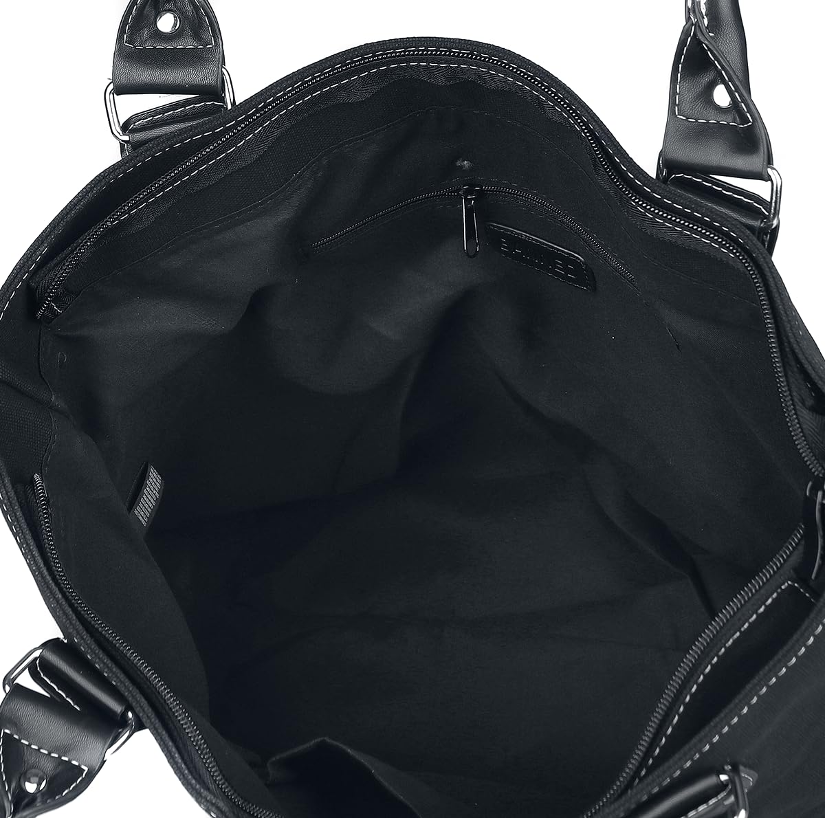 Banned Alternative Back In Black - Bolso de mano para mujer, color negro