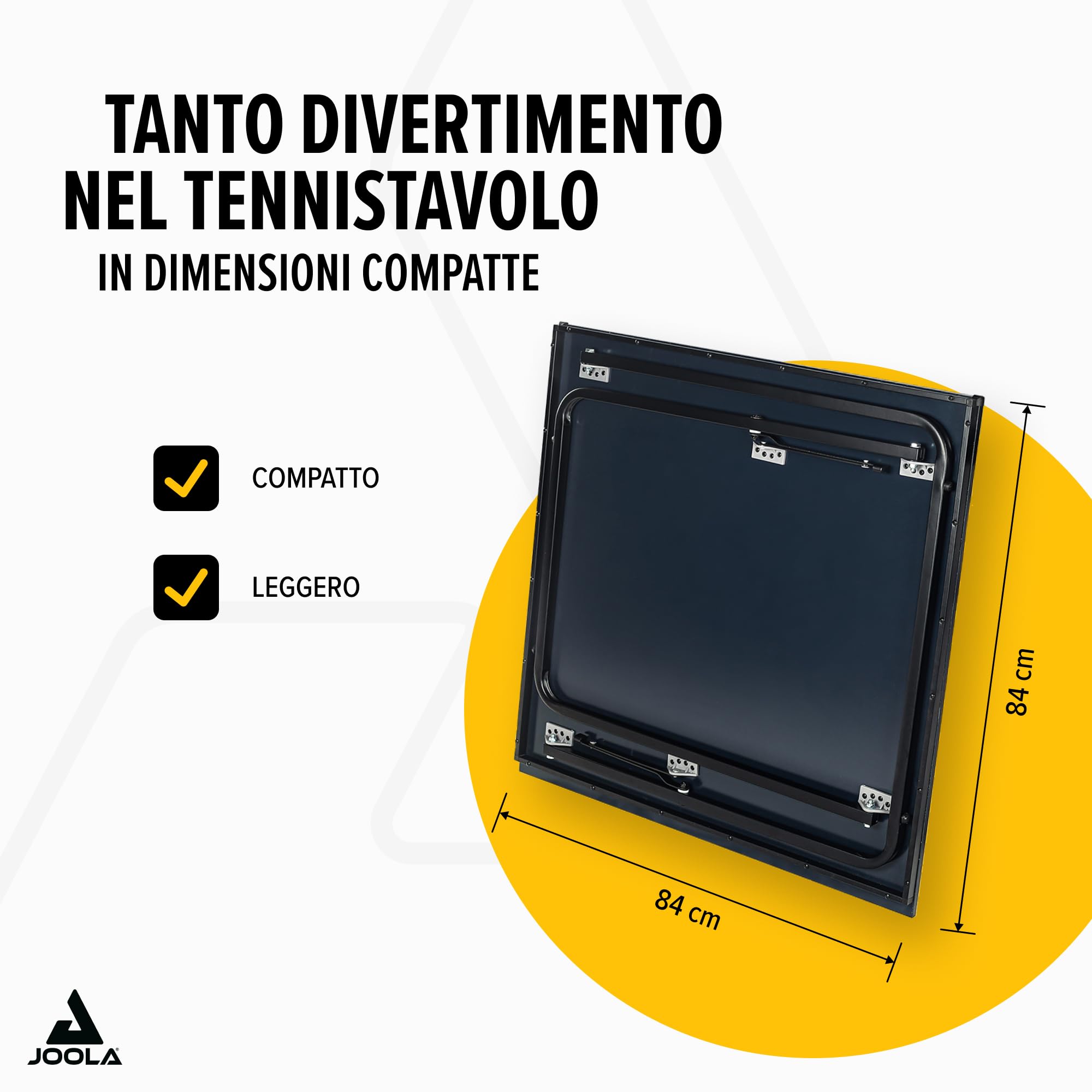JOOLA Tavolo da ping pong Midsize – Tavolo da ping-pong per interni, con rete da ping pong, 22 kg, grigio scuro, 168 x 84 x 76 cm