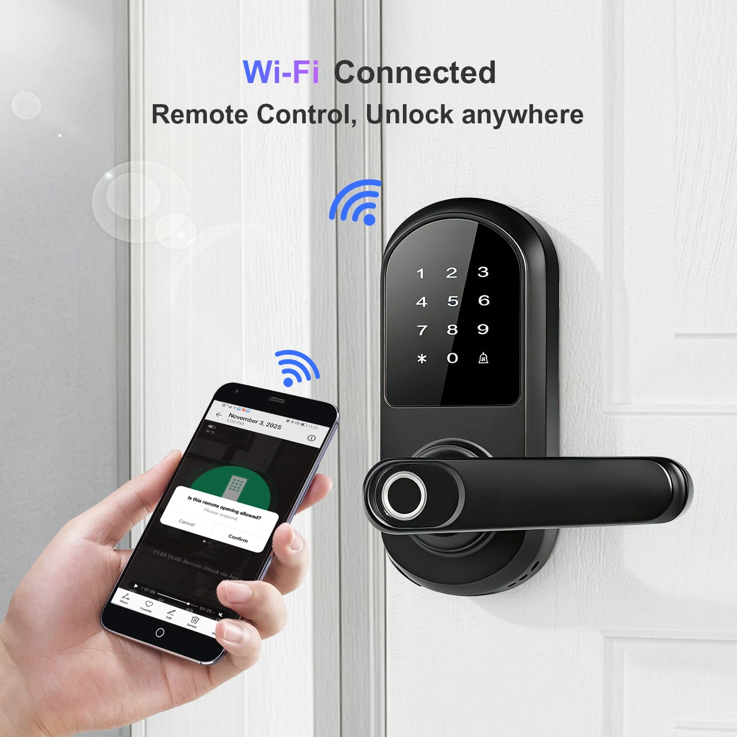 Inteligentny zamek do drzwi aplikacja WiFi zdalne sterowanie odblokowywanie wejście bez klucza hasła odcisków palców IC Fobs elektroniczny ekran dotykowy uchwyt klawiatury zasuwa an-ti