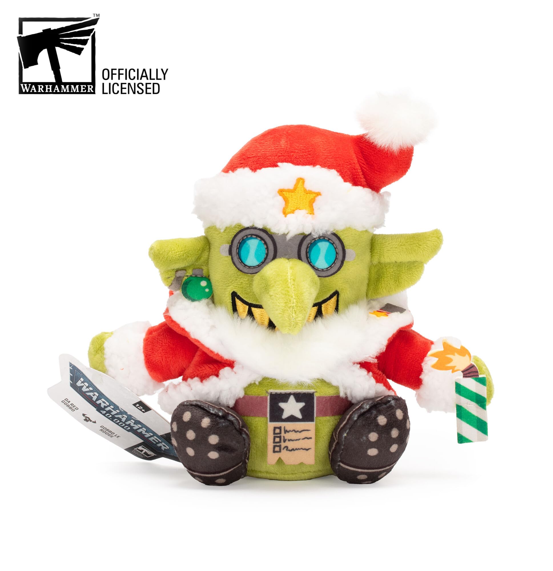 TOMY Warhammer Da Red Gobbo Plush, Collectable Soft Toy for Teens and Adults Warhammer 40,000 Festive Goblin Figure - Image 2
