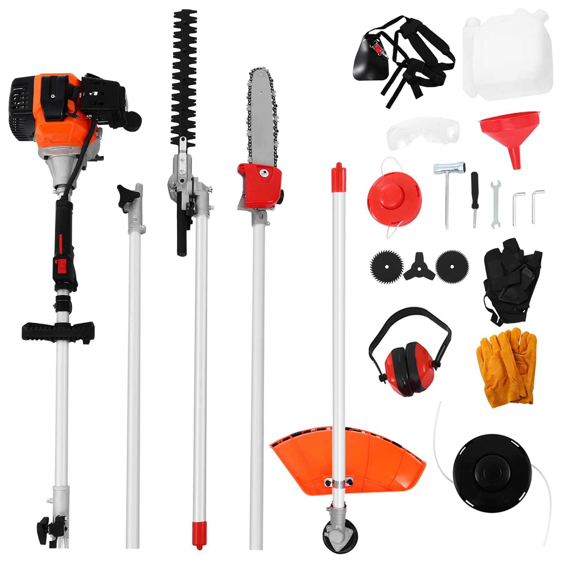 52cc 2 Cycle 5 in 1 Garden Hedge Trimmer Combo