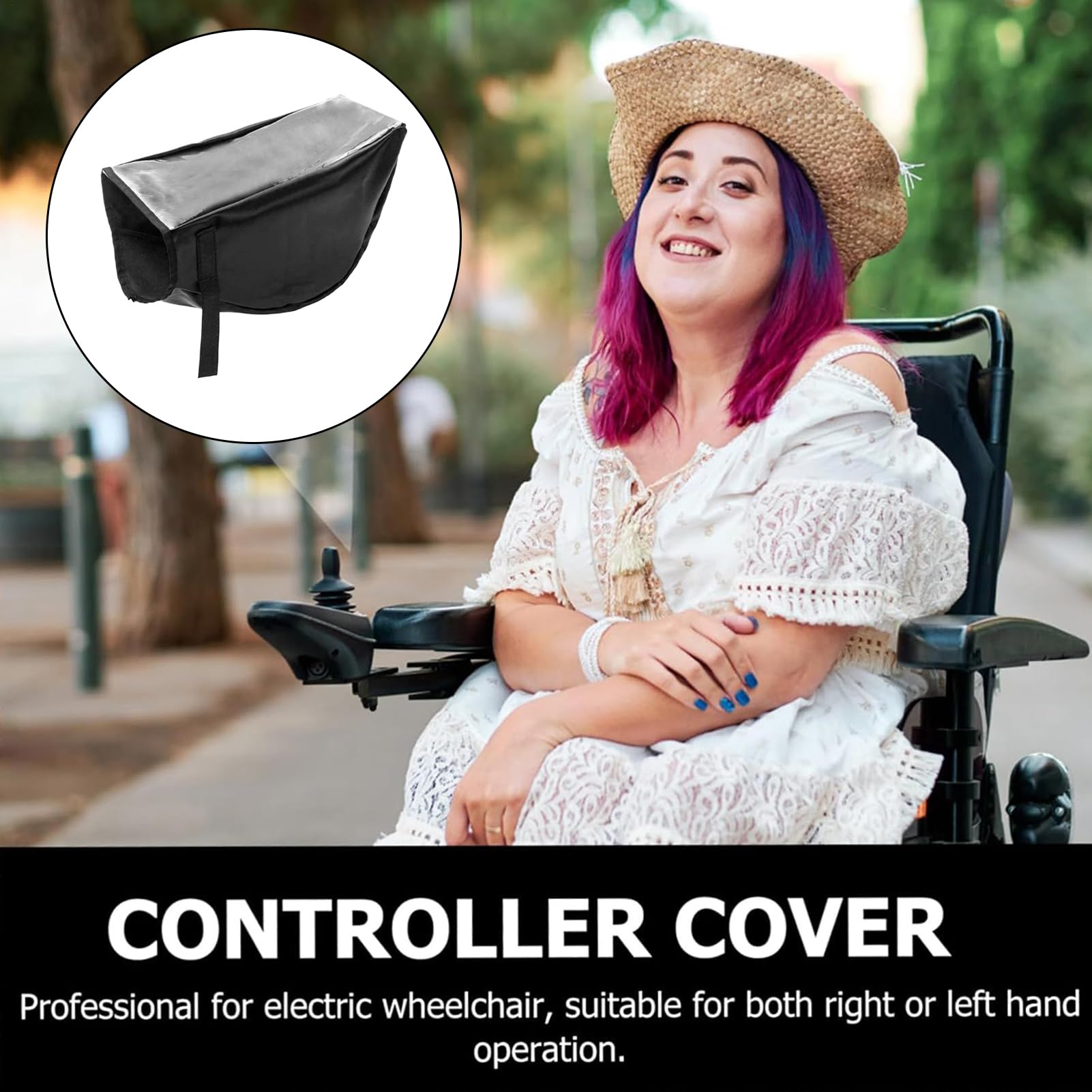 Protector de Joystick para Silla de Ruedas Eléctrica - Protectora Impermeable - Cubierta para Mando de Brazo | Accesorio Silla Eléctrica | Resguardo para Movilidad en Exteriores – Tapa Panel Con