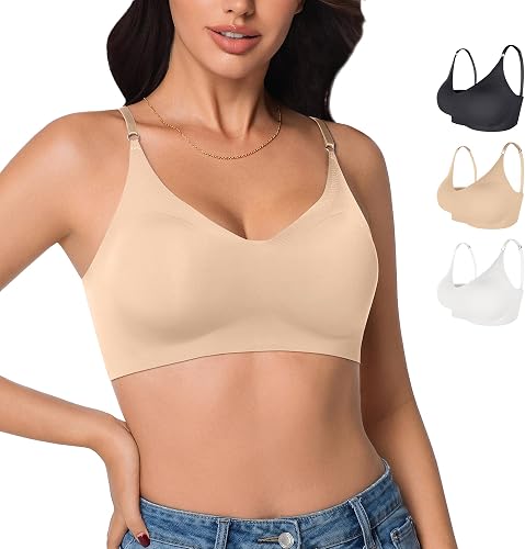ZYQEXA Seamless Wireless Bras 3-Pack