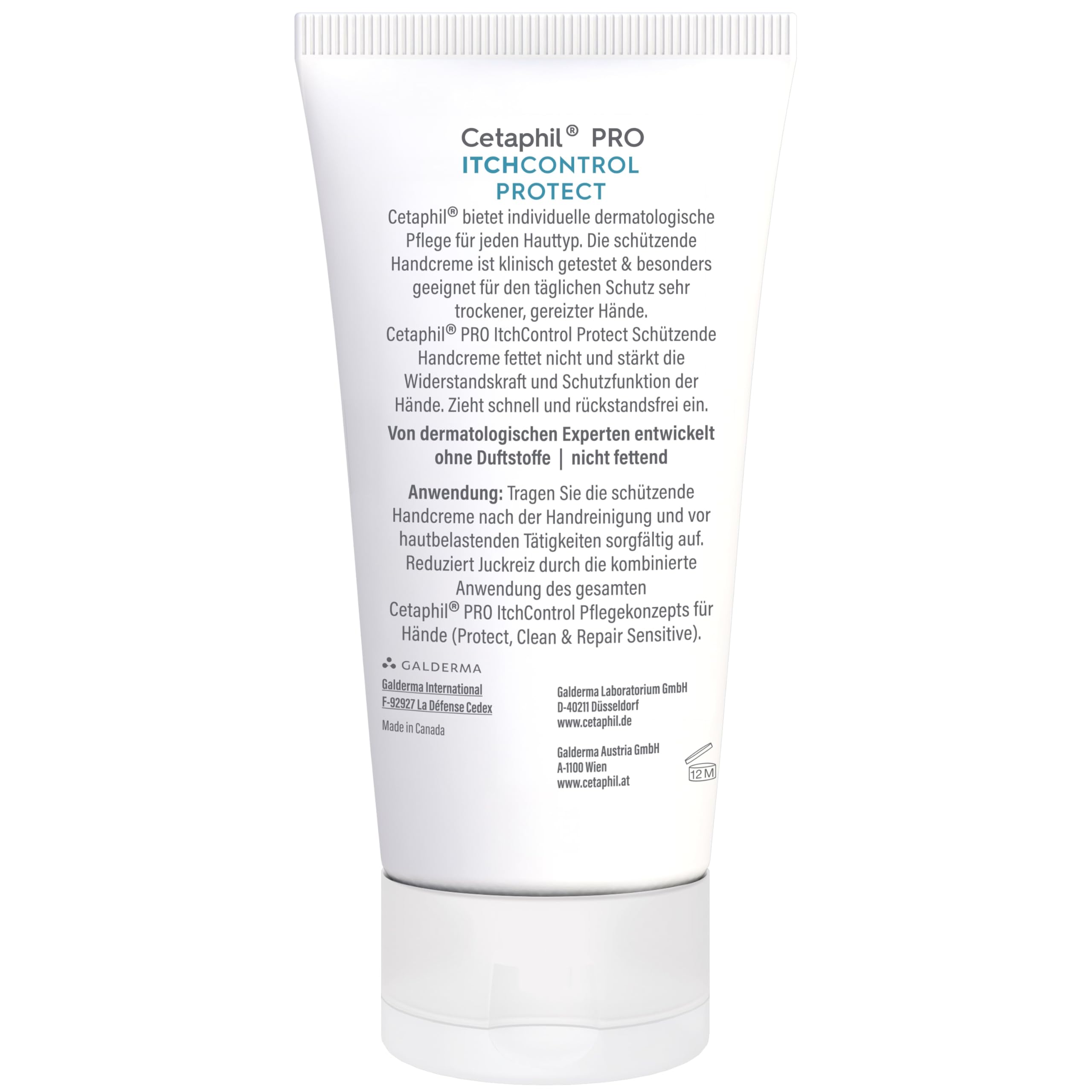 CETAPHIL PRO ItchControl Protect ochronny krem do rąk, 50 ml, do bardzo suchych i podrażnionych rąk, wzmacnia odporność rąk, z olejkiem jojoba i gliceryną