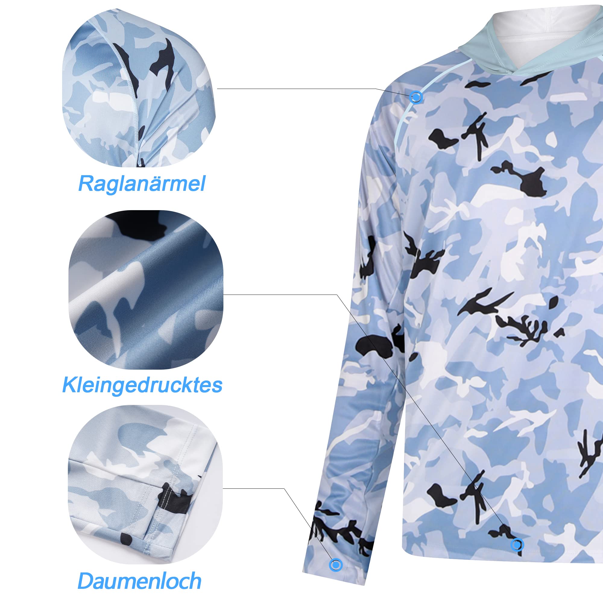 Herren UV Shirt Hoodie Camo