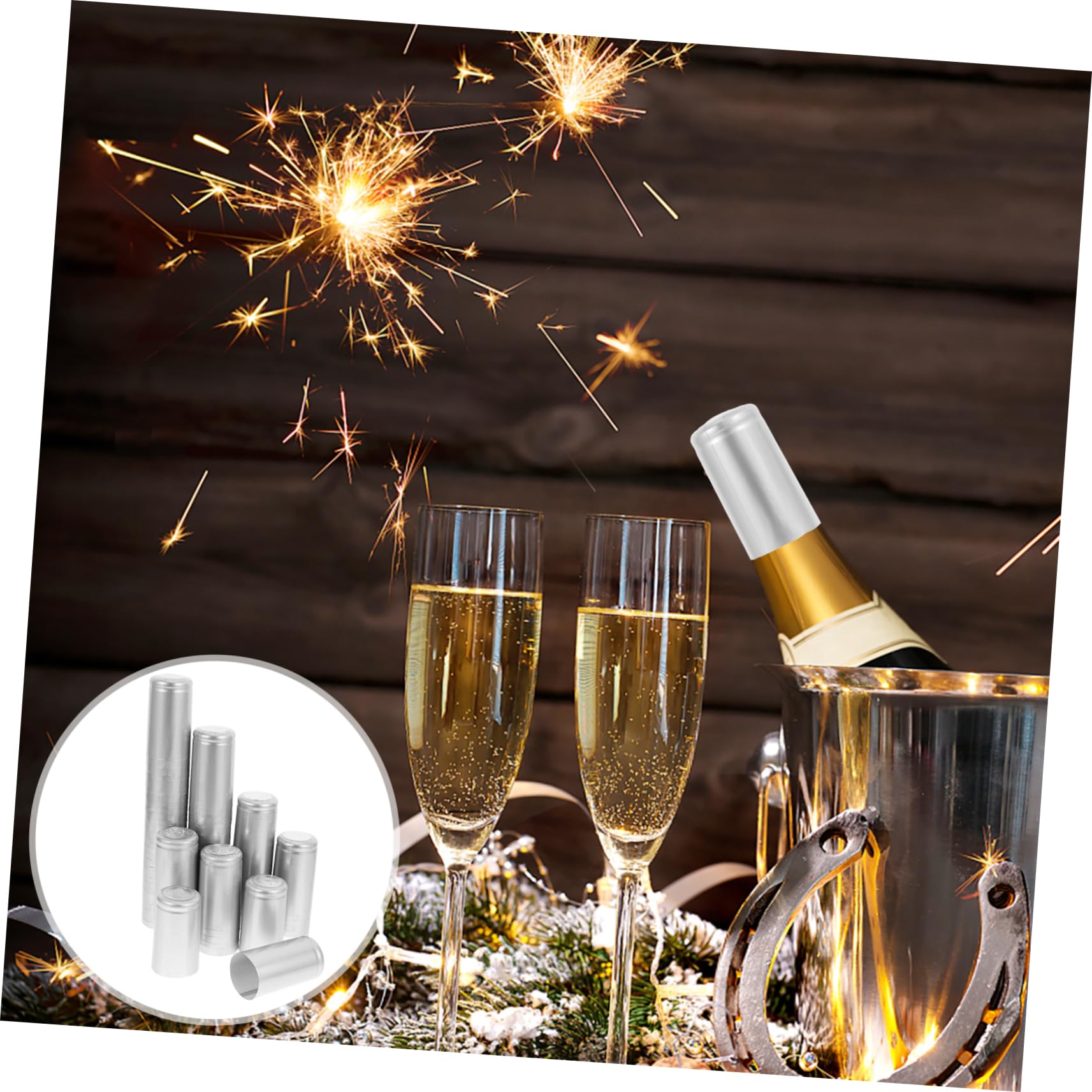 VINTORKY Wine Heat Shrink Caps 100pcs Bottle Capsule Heat Shrinker Heat Shrink Bottle Sealers Tear for Diy Wine Preservation